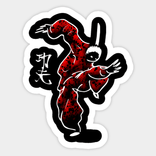 kungfu monk- comic figure Sticker